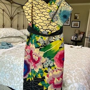 Cocktail Dress A-Line Funky Multi Color - Boutique Purchased